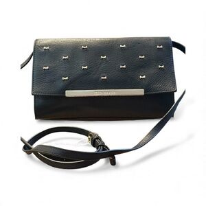 Ted Baker Black Crossbody Bag with Silver Accents